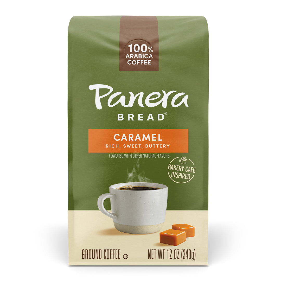 Panera Caramel 12 oz green bag