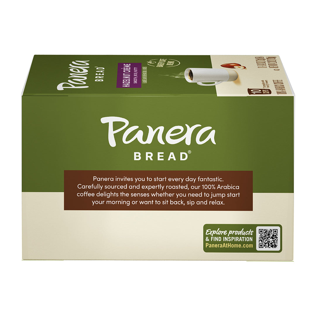 green panera hazelnut 10 pod carton with description