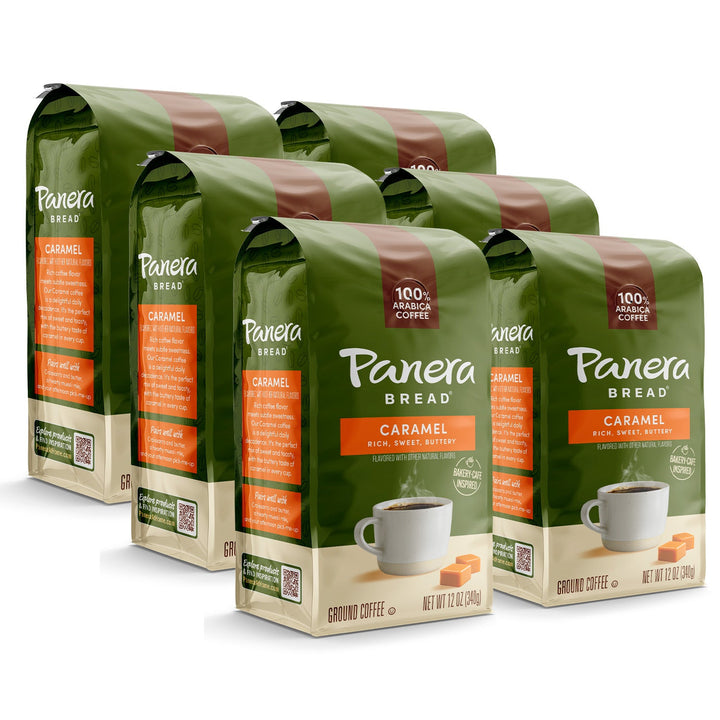 Panera caramel green coffee bags 6 pack
