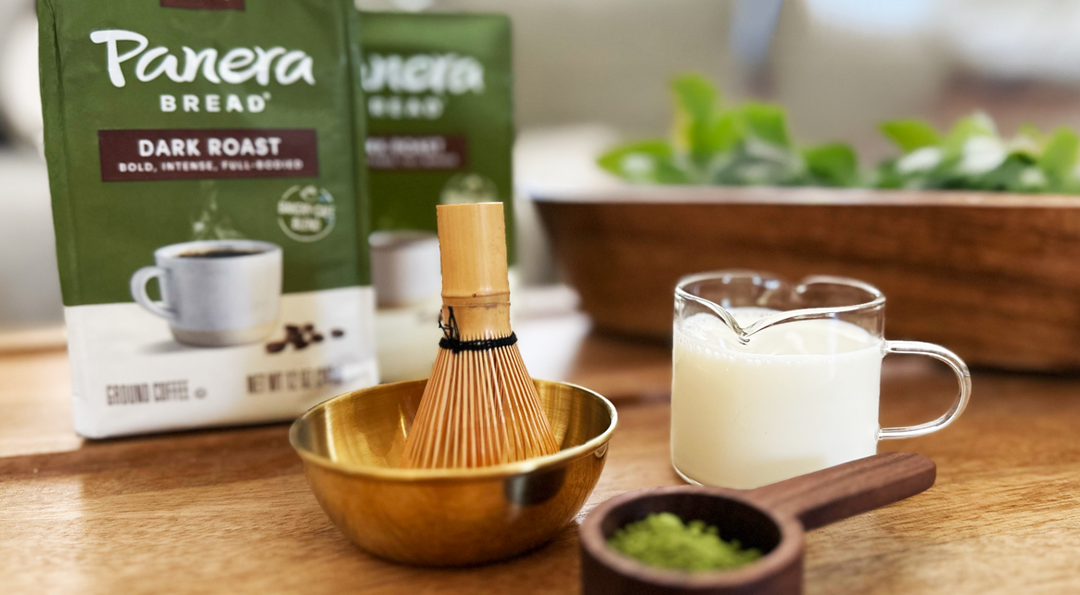 Sip the Best of Both Worlds...   With a Matcha Iced Coffee Latte!