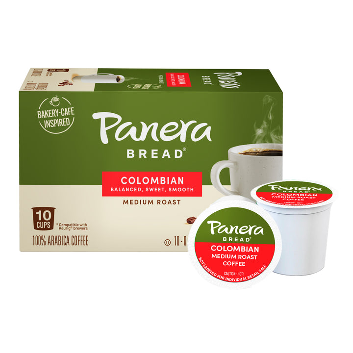 panera bread coffee green carton 10 pod colombian blend