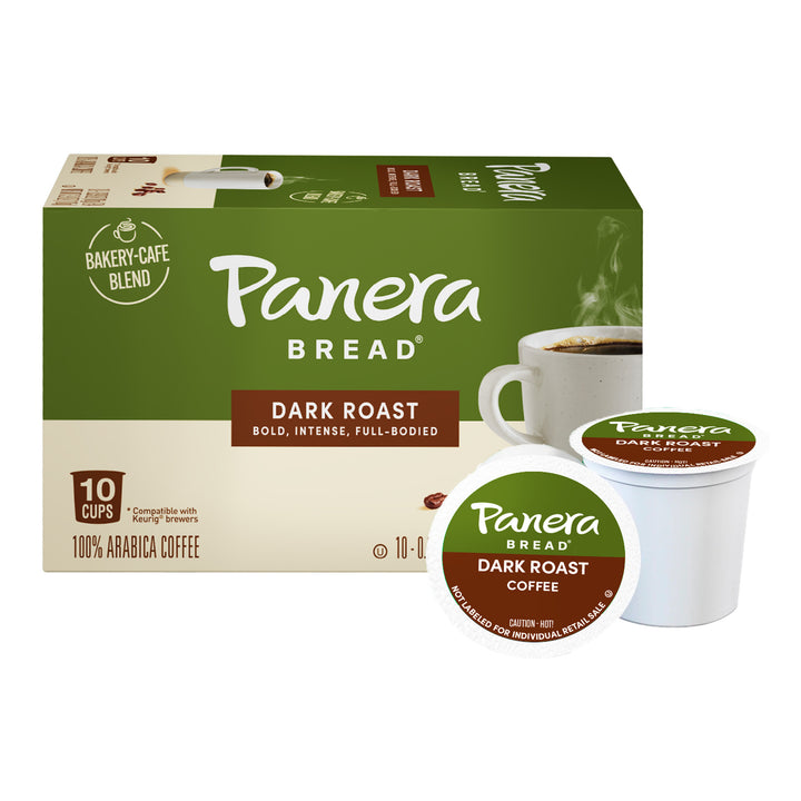 panera bread coffee green carton 10 pod dark roast