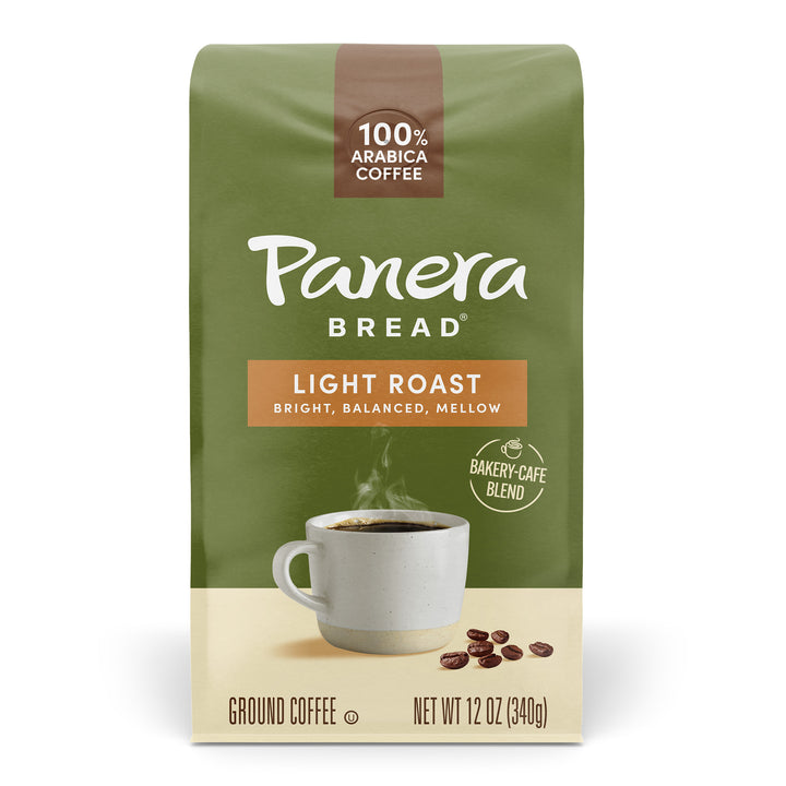 Panera green coffee bag light roast 12 oz