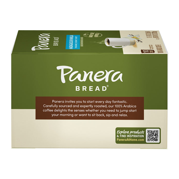 green panera madagascar vanilla carton with description