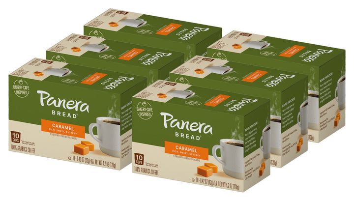 Green Panera caramel cartons, 10pods 6pack