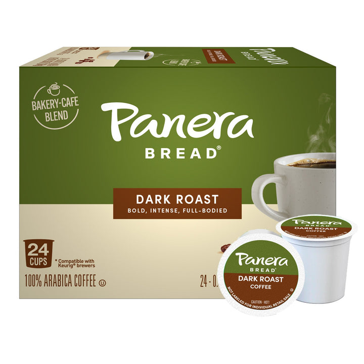 Panera Dark Roast 24 Cup Carton, with sample pods in front