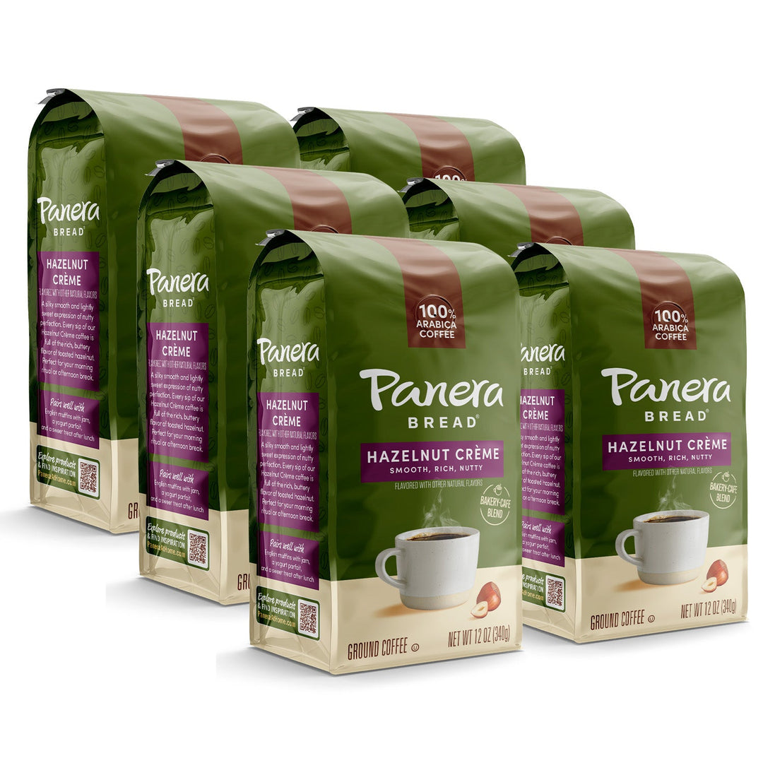 Panera hazelnut creme green coffee bags 6 pack 