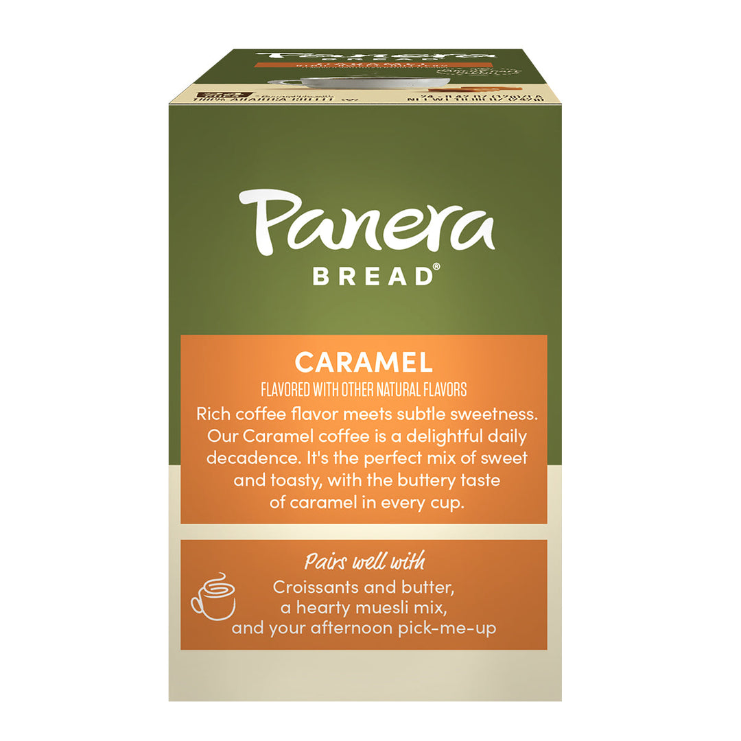 Caramel back of box, with description
